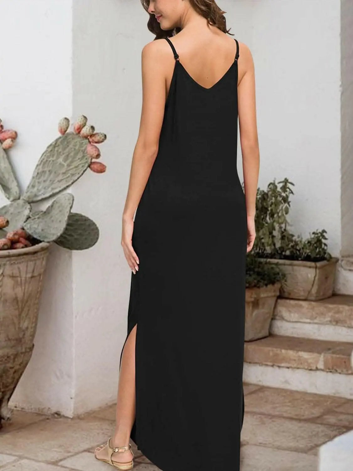 Seductive slit sleeveless dress - Love Salve
